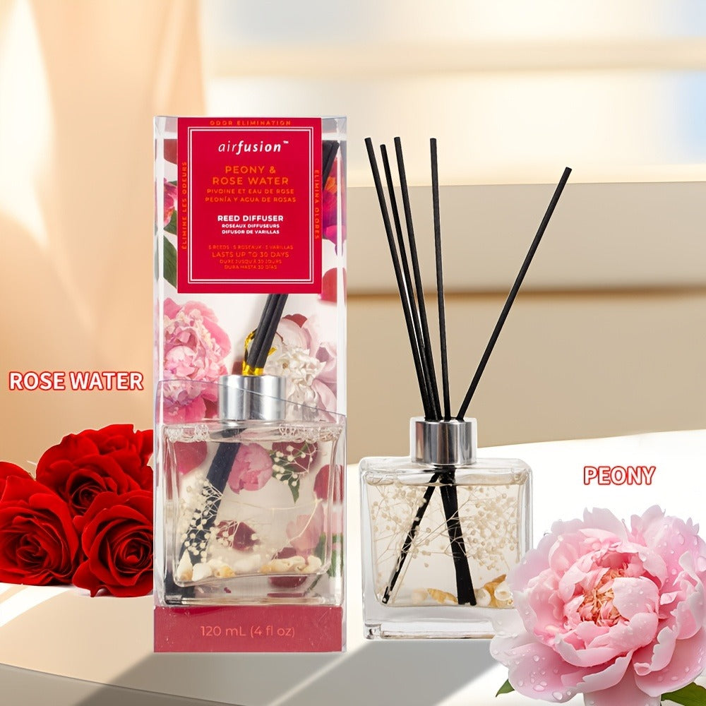 Reed Diffuser Set 4oz - Aromatherapy Home Fragrance Sticks with Essential Oil Scents, Air Freshener for Bedroom
