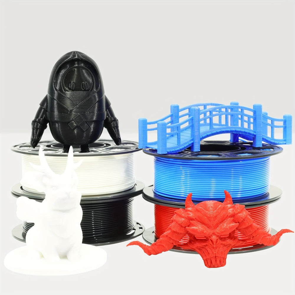3D Printer Filament PETG 1.75mm 1kg Open-Rim Spool with 11 Solid, Transparent, Rainbow and Macaron Options