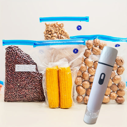 Handheld Vacuum Sealer with USB Cable and 15- or 30-Bag Storage Kit for Compact Kitchen Use