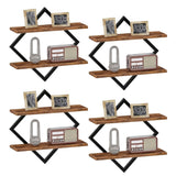4pcs Double-Layer Wall Floating Shelf