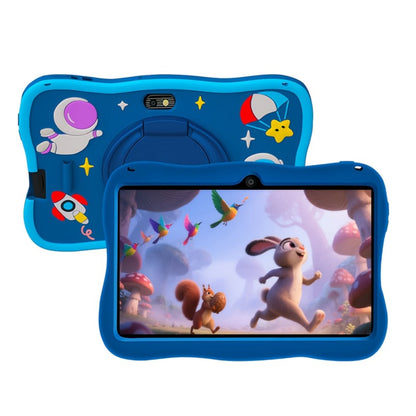 Kids Tablet 7 Inch with Android 14, 4GB RAM, 128GB Built-In Storage, Dual Cameras and Protective Case