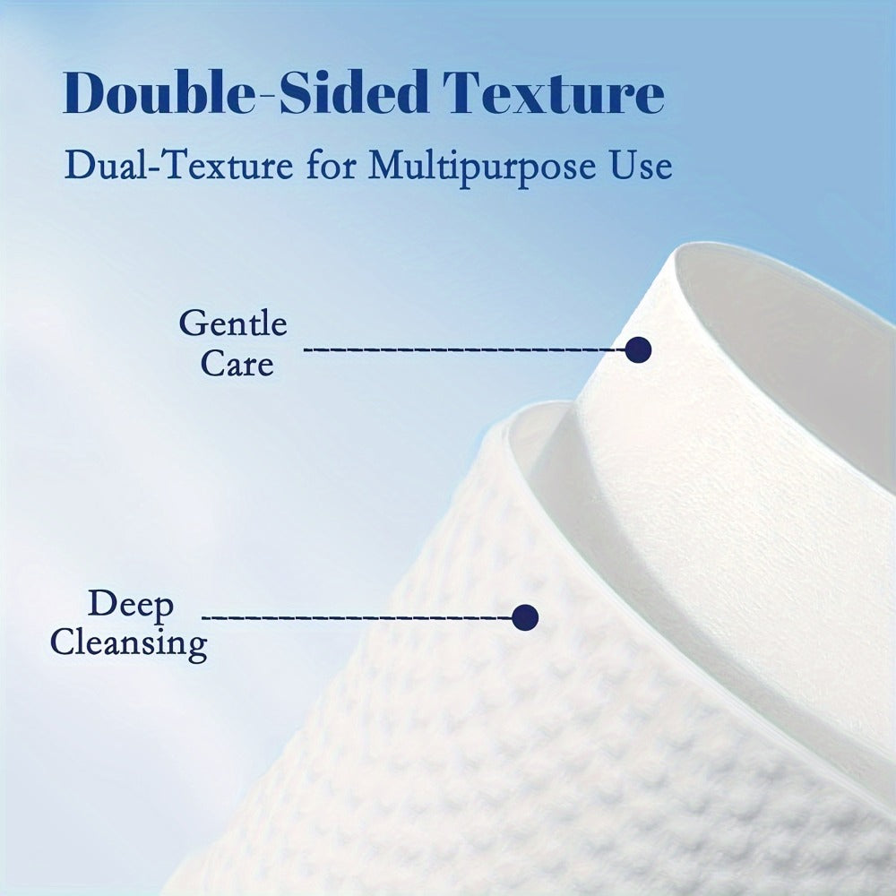 Dry Disposable Facial Towels in 50- or 150-Piece Boxes for Face Cleansing, Makeup Removal and Travel