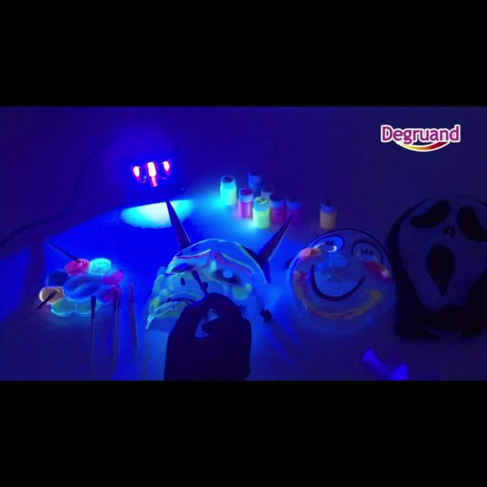 UV Black Light 10W LED Blacklight Flood Light IP44 Waterproof - 21 LEDs 385-400nm Covers 100 Sq Ft, 180° Adjustable Bracket, Plug-In for Glow Party Halloween Bedroom Neon Poster Body Paint Decoration