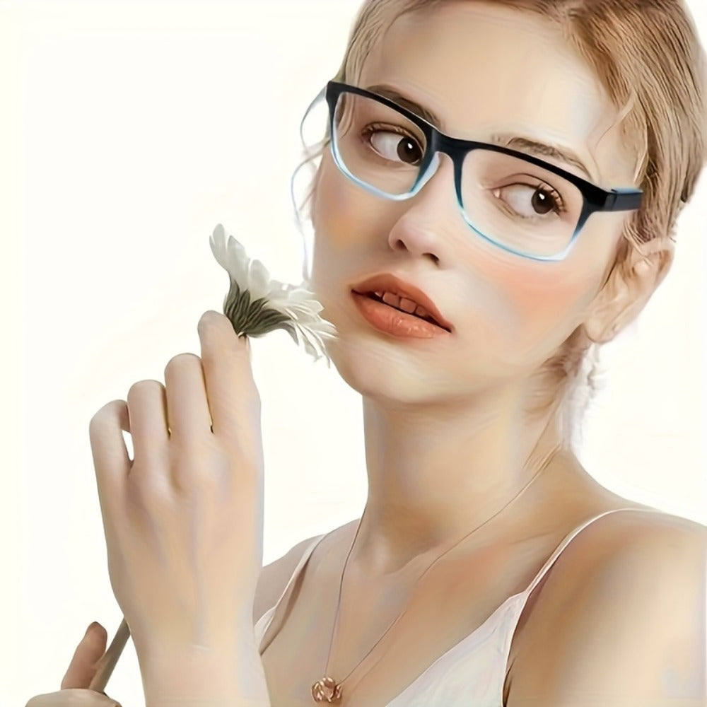 Reading Glasses – Twelve-Pair Blue-Light Reader Bulk Set with Anti-Glare Lens Feature for Home and Office