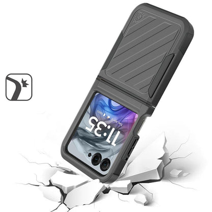 Phone Case Navy Dual-Layer PC and TPU Cover with Wireless Charging Support for Motorola Razr 2024