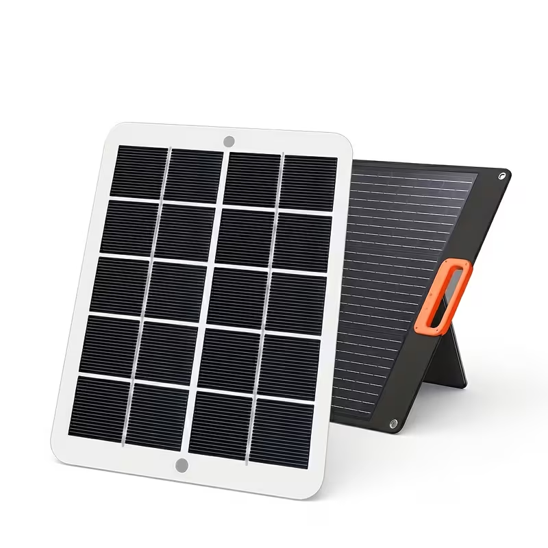 Solar Charging Panel 4W 10W Compact Lightweight Single-Crystal Monocrystalline Micro USB for Mobile Phone Power Bank Camera Speaker Hiking Camping Outdoor Travel