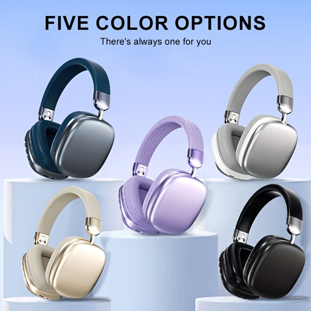 HiFi Deep Bass Noise Cancelling Wireless Earphones with Built-In HD Microphone, Stereo In-Ear Headphones for Travel Office Laptop Phone, Comfortable All-Day Fit, Gift for Men Women