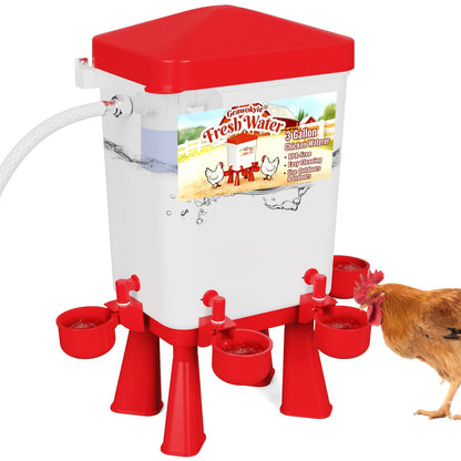 Chicken Waterer | Float Valve Hose Connect Continuous Auto Chick Duck