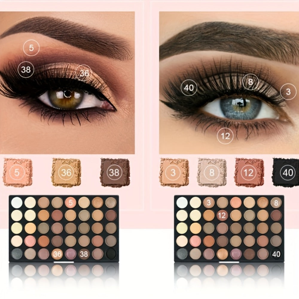 120 Shade Pro Eyeshadow Palette with 8 Brushes – Pearlescent & Matte Blendable Paste Formula for Smoky Eye, Cosplay, Stage & Holiday Glam, All-in-One Eye Makeup Gift for Women