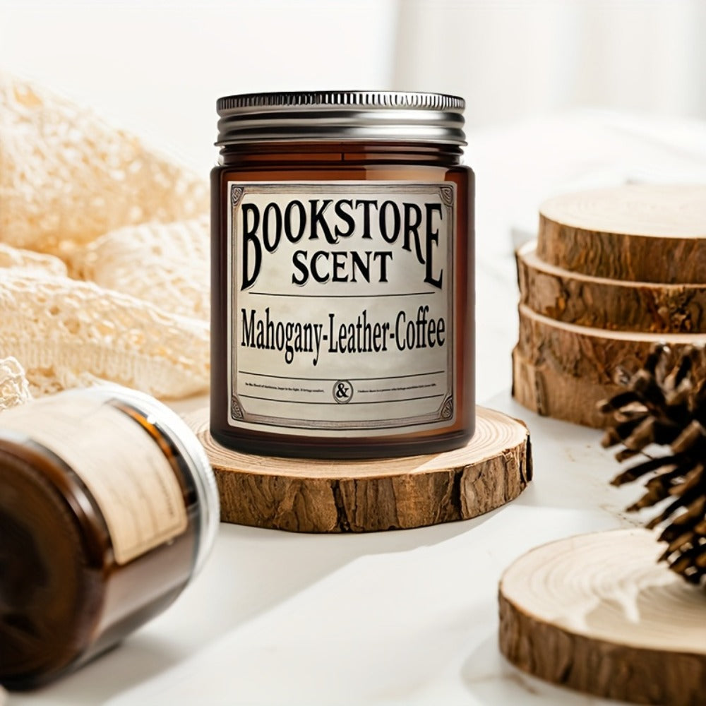 Book-Themed Jar Candle in 4oz or 8oz Singles, Two-Piece Sets and Four-Piece Gift Box Configurations