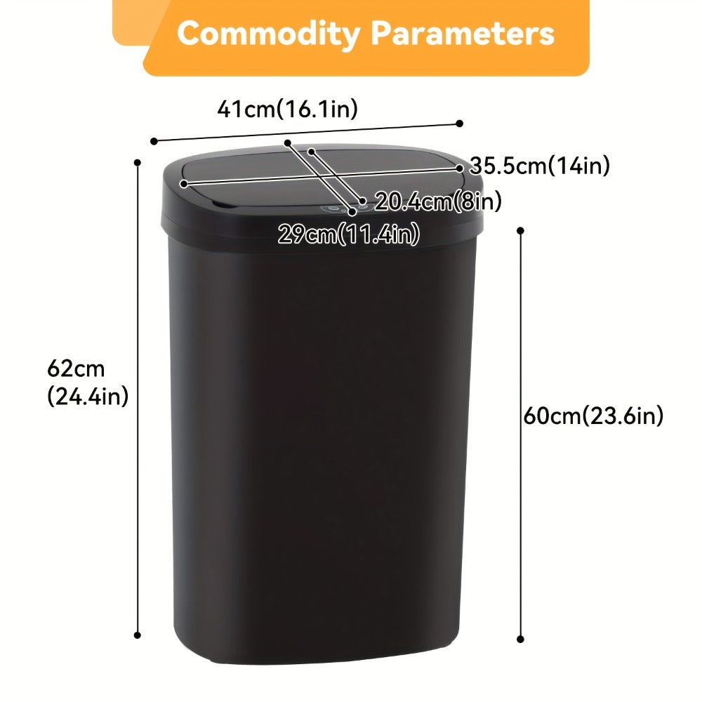 Touchless Motion Sensor Trash Can 13 Gallon 50L – Automatic Kitchen Garbage Can for Home Office Bedroom Living Room