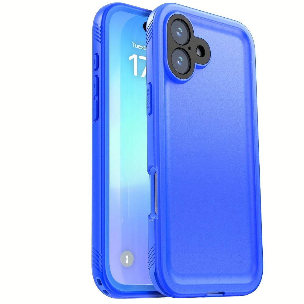 Waterproof iPhone Case Built-In 9H Tempered Glass Screen Protector 360 Full Body Shockproof Dustproof Underwater Cover for iPhone 16 15 14 13 12 11 SE 8 7 – 3M Submersible Drop Proof