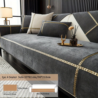 Sofa Cover 350 GSM Chenille Knit Panels for Single Seat, Armrest and 2, 3 or 4-Seater Sofa Sections