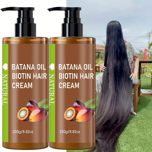 Batana Oil for Hair Growth 250g — Unrefined Cold-Pressed Honduran Batana Oil, Repairs Dry Damaged Hair, Enhances Shine, Nourishes Scalp, Smoothing & Softening for All Hair Types, 8.82oz