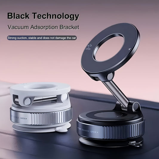 360° Rotating Magnetic Phone Holder 4-Pack – Foldable & Extendable Universal Wall Mount for Car, Bathroom, Gym & Mirror | Compatible with iPhone 16 / 15 / 12 | Black ABS