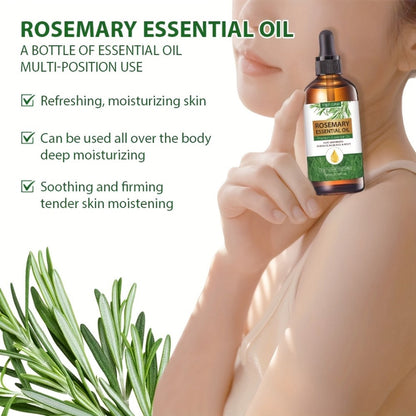 Essential Oil Rosemary External-Use Dropper Bottle with 1-Piece, 2-Piece or 1.01oz Listed Options