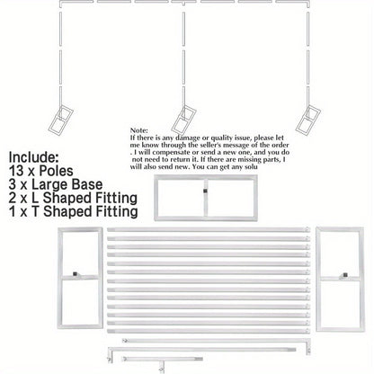 Pipe and Drape Backdrop Stand 10x20ft Heavy Duty Stainless Steel Portable Wedding Party Photography Background Support System with Base Kit for Stage Events Trade Show Display