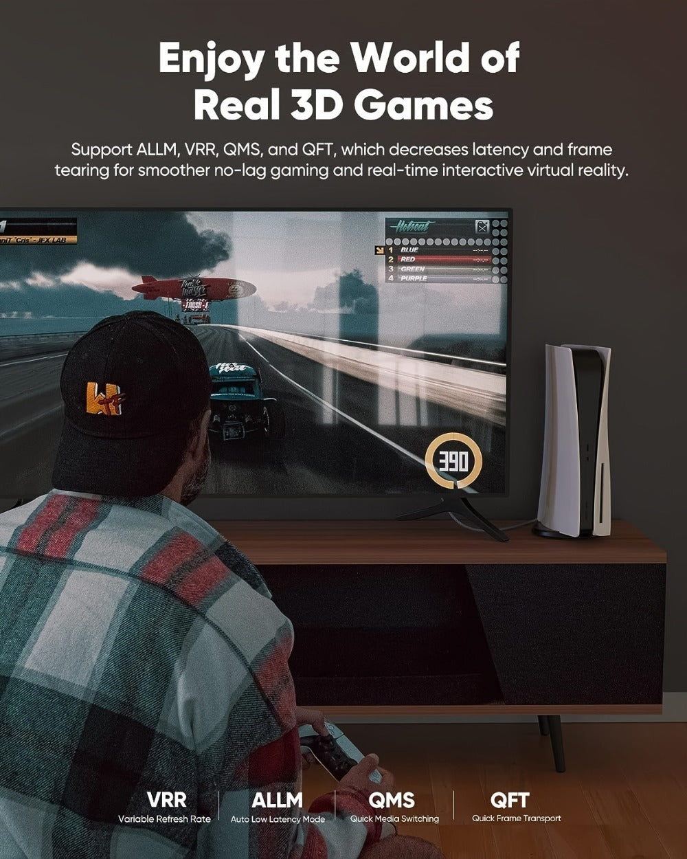 HDMI 2.1 Cable 8K 48Gbps Ultra High Speed Braided Nylon, 4K@120Hz, eARC, VRR, HDR10+, Dolby Vision