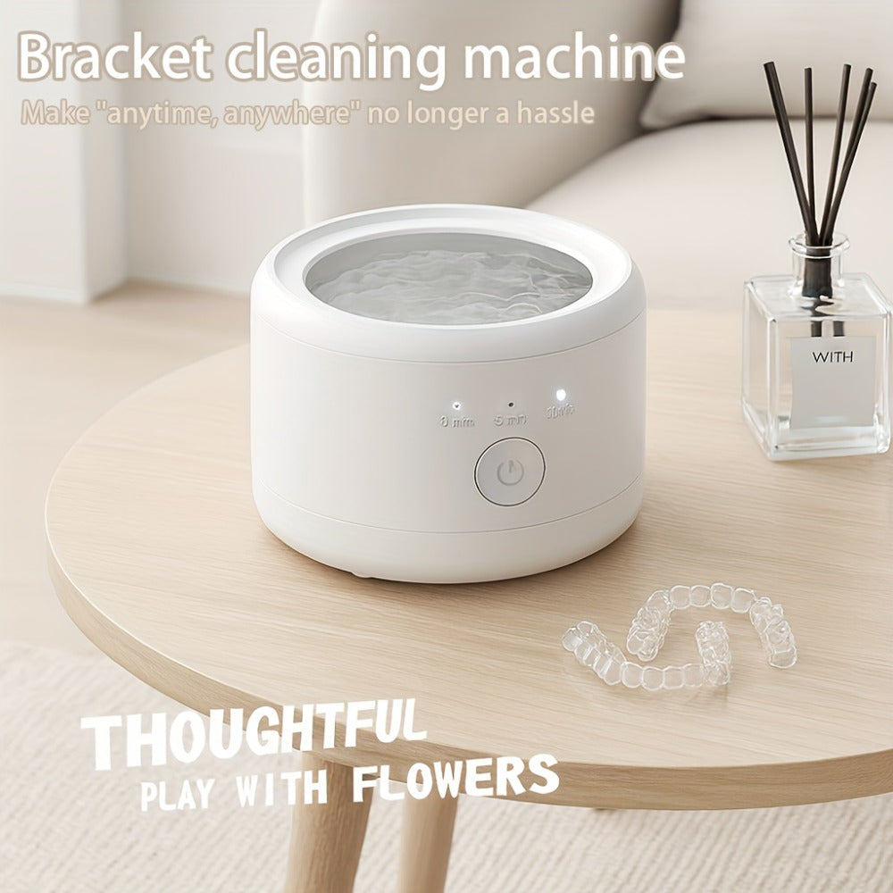 50 kHz Compact Ultrasonic Cleaner in Black Art Edition with Three Front Cleaning Modes for Small Items