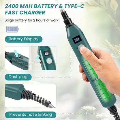 8-Liter Battery Garden Sprayer with Type-C Charging, Telescoping Wand and Three Adjustable Nozzles