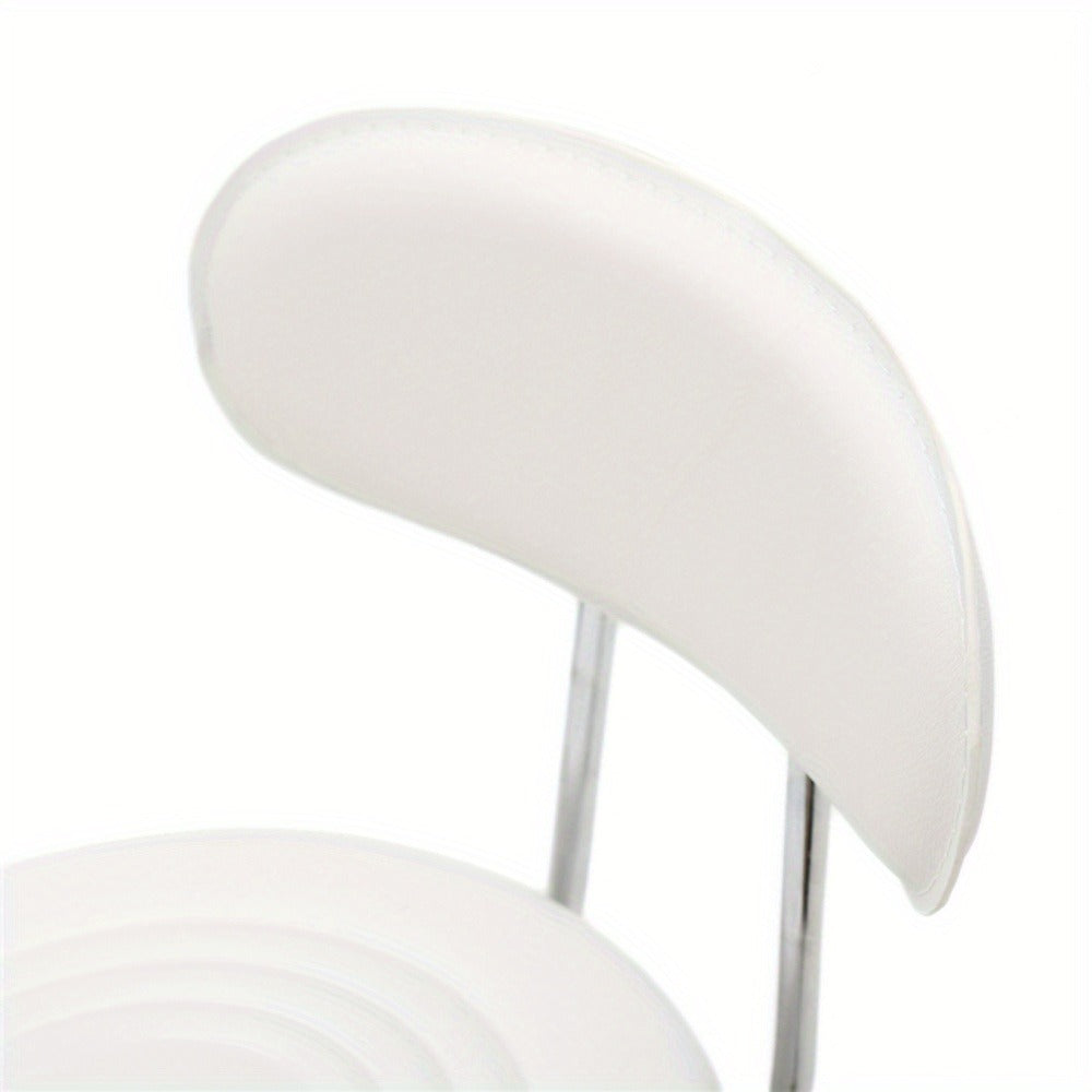 Saddle & Round Salon Stool with Backrest 360-Degree Swivel, Adjustable Height Professional Chair for Salon