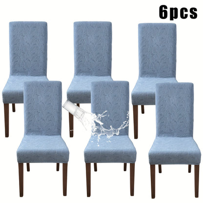 Stretch Dining Chair Covers Set of 4/6 - Plant Print Slipcovers for Dining Room Kitchen Chairs, Elastic Parsons Chair Protector, Home Decor