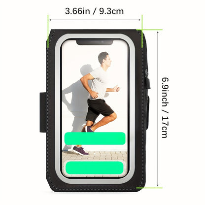 Running Armband Phone Case Sweatproof with Touch Screen Face ID Access & Storage Pocket for an Everyday Personal Care Routine