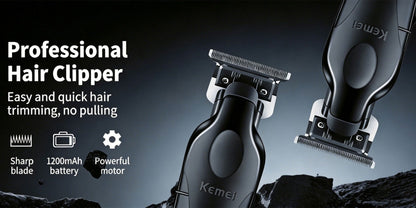 USB Rechargeable Hair Clipper KM-2299 Professional Electric Hair Trimmer Oil Head Fade Carving Clipper for Men Barber Salon