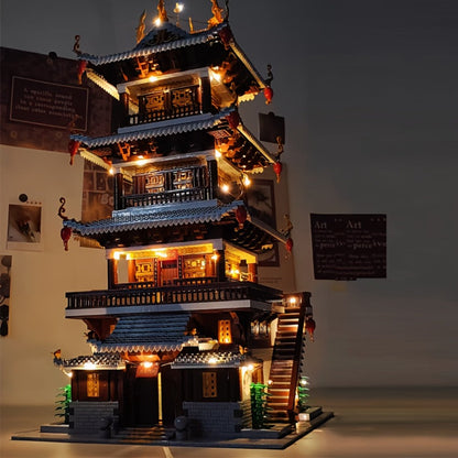 Ancient Chinese Palace Architecture Micro Building Block Set with 6,134 Pieces for Expert-Level Display