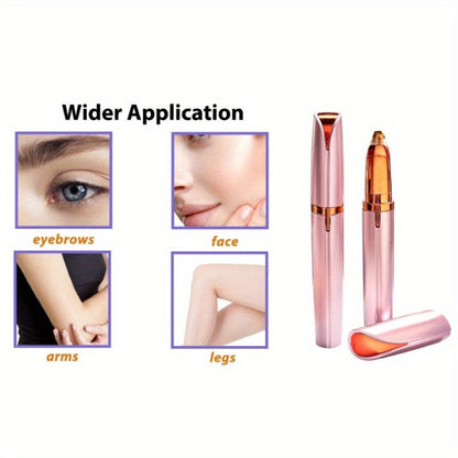 Two-Piece Rechargeable Eyebrow Trimmer Set in Pink, White or Three Colorful Finish Options for Facial Grooming