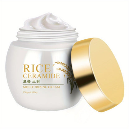 Face Cream Rice Ceramide 130g Formula with Hyaluronic Acid, Glycerin and Day or Night Moisturizing Use