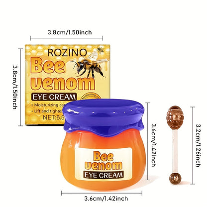 ROZINO Bee Venom and Honey Eye Cream Five-Pack in Small Cosmetic Jars with Coordinated Blue Lids