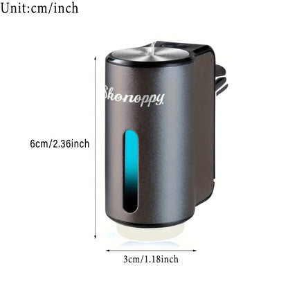 Waterless Car Air Freshener Diffuser Vent Clip USB Charging – 3 Intensity Levels, Lasts 45 Days, 3 or 6 Perfume Bottles, Portable Scent Diffuser for Car Home Office, Blue Red Grey Cologne Luxury CC