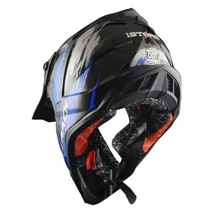 Dirt Bike Helmet Adult Motorcycle ATV Off-Road Track Style Lightweight Aerodynamic Thermoplastic Shell Removable Washable Padding Glossy UV Finish, Multiple Colors XS-XXL