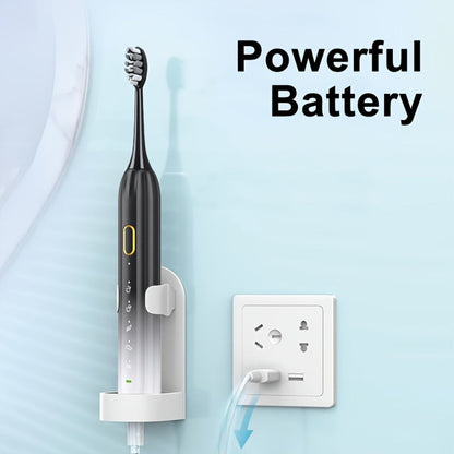 Sonic Electric Toothbrush IPX8 Waterproof USB Rechargeable with 5 Replacement Brush Heads, Smart Timer, Metal Shaft, Couple Design for Adults Men & Women — Black, Green Pink, Pink White