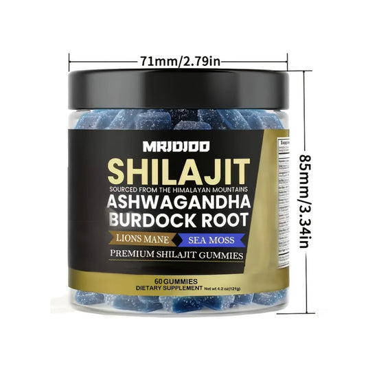 Himalayan Shilajit Gummies with Manuka Honey, Fulvic & Humic Acids, Sucrose-Free Natural Formula for Energy, Stamina, Testosterone & Cognitive Support for Men & Women