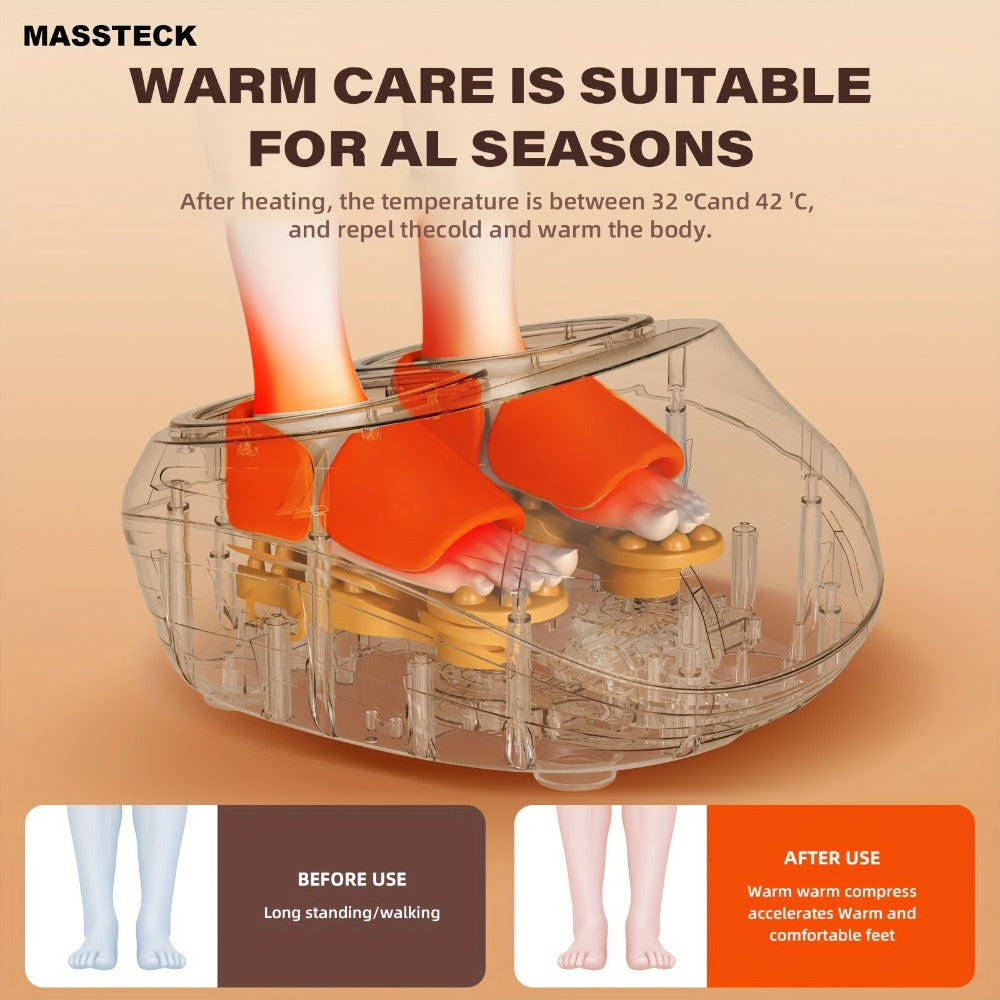 Shiatsu Foot Massager Machine with Heat – Deep Kneading Electric Foot Massager for Plantar Fasciitis, Tired Muscles & Arch Pain Relief | Fits Men Up to Size 12 | Home & Office Use | Gift for Mom, Dad & Seniors
