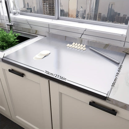 Cutting Board Stainless Steel Prep Surface in Four Sizes from 15.75 x 11.8 to 27.6 x 19.7 Inches