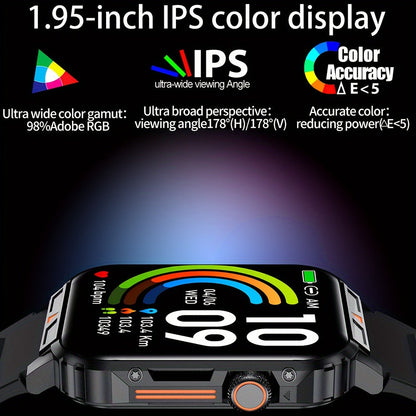 Smartwatch for Men SENBONO L81B 1.95 Inch with Calling, 100+ Sport Modes and 340mAh Battery