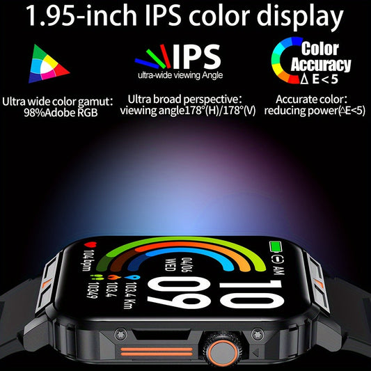 Smartwatch for Men SENBONO L81B 1.95 Inch with Calling, 100+ Sport Modes and 340mAh Battery