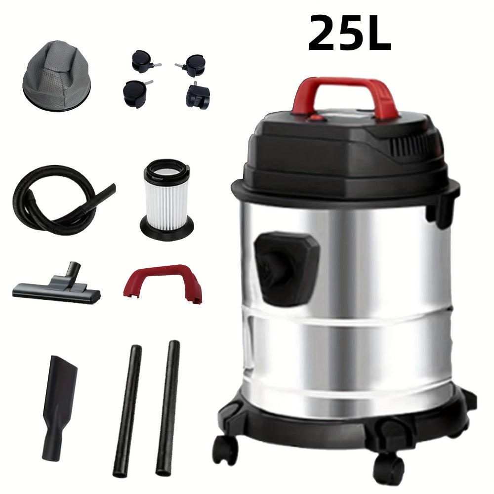 Wet Dry Vacuum Cleaner High-Power Bucket Type 5.28 to 6.6 Gallon Super Suction for Car and Home Dual-Use Cartridge Filter 40dB Quiet Motor Large Capacity Upgraded Deluxe Edition with Accessories