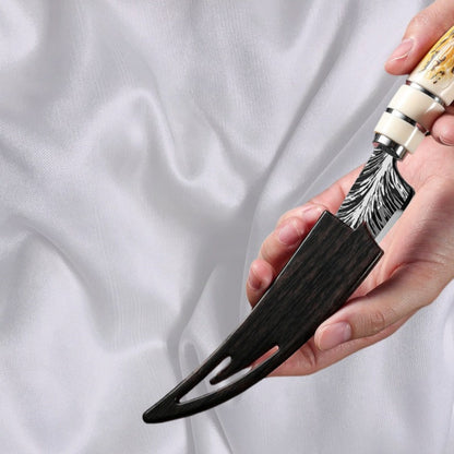 Eagle Head Kitchen Knife 13.5 Inch Sharp 420 Stainless Steel Blade with Engraved Handle - Unique Meat Cleaver Chef Knife for Cooking - Cool Novelty Knife Gift for Men BBQ Enthusiasts