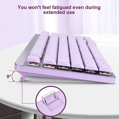 FA98 Low-Profile 98-Key Wireless Keyboard and Mouse Set with Purple, Silver or Pink Color Options