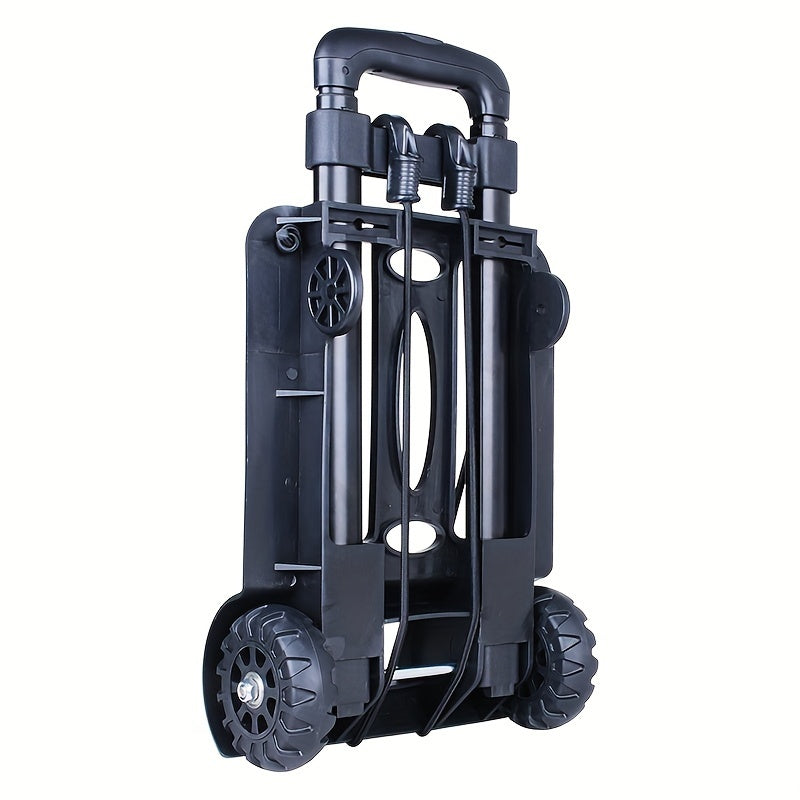 Compact Folding Aluminum Hand Truck with Telescoping Handle and Two- or Four-Wheel Configuration Options