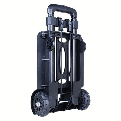 Compact Folding Aluminum Hand Truck with Telescoping Handle and Two- or Four-Wheel Configuration Options