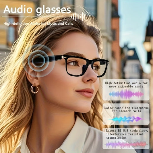 AI Smart Glasses with GPT Voice Assistant & Real-Time Translation 160+ Languages – Photochromic Lenses, Anti-Blue Light, Built-in Speaker & Mic, Unisex Wearable Tech Eyewear