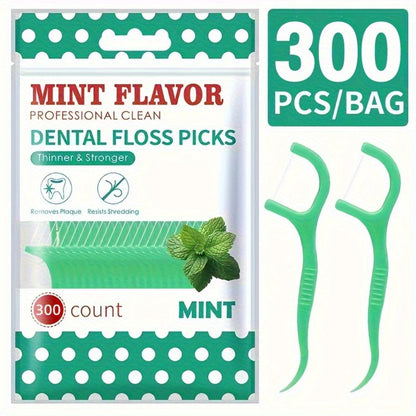600-Count Mint Floss Picks with Ultra-Fine Disposable Sticks for Home, Travel and Daily Oral Care