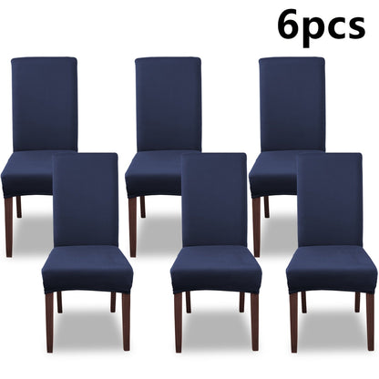 Chair Cover Set of 4 or 6 Stretch Milk-Fiber Dining Slipcovers in Eight Available Color Choices