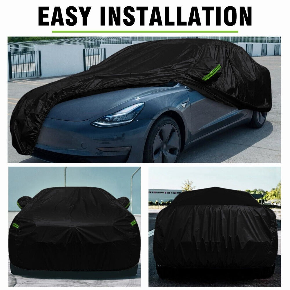 All Weather Car Cover for Sedan & Coupe 185"x69"x59" - Outdoor UV, Rain, Snow & Hail Protection for Toyota Camry, Honda Accord, Mustang & More