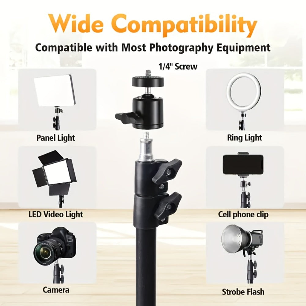 10-Inch Ring Light with Inline Cable Controls, Phone Holder and Desktop Bracket or Mini Tripod Options